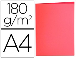 Subcarpeta cartulina Liderpapel A4 rojo pastel 180 g/m²